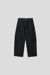 Dunted Tripe-Stitch Curved Denim