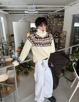 No.1024 dia wool20 ニットジップアップ (3色)