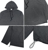 No.1523 stripe string hood-T