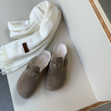 Kyren Rest fur suede mule