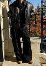 [F/W] Leather padding blouson(2color)