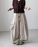 Linen Balloon Cargo Pants