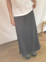 Neiro Cotton Dot Maxi Long Skirt