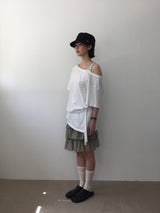 ローザ アシンメトリカル フリル スカート (3color)