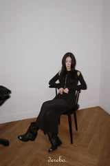 Vibe open long-sleeved cardigan knitwear