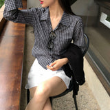 [MADE] Pippi, a slim checkered shirt blouse