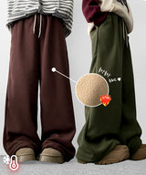 G DEN string thick fleece wide pants