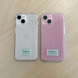 LABEL KNIT HARD JELL CASE_IVORY