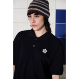 LOGO STRIPE BEANIE / BRICK
