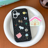 ウィンター ホーム コラージュ ブラック マグセーフiPhone ケース