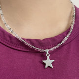 khaki point star necklace