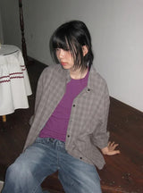 26FW★ [BAONHAUS] Kurenin Roll-up Check Shirt