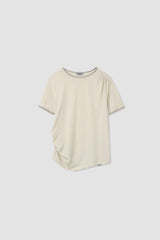 Shirring Ringer Top / Beige