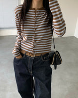 kitsch Round Stripe Cardigan 4C