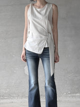 Lume Deep Blue Washed Low Bootcut Denim
