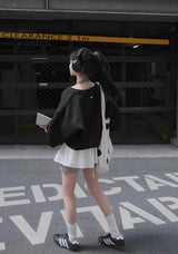 [MADE/6color] ポニー、Vネックのゆったりフィットトレーナー