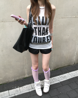 Bold lettering sleeveless