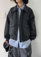 POCKET SUEDE BLOUSON