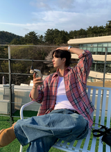 Anu Overfit Check Pattern Shirt
