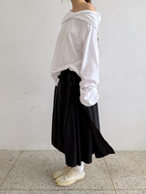 wrap skirt + pleats pants