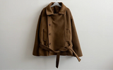 Pony Thick Belt Double High Neck Coat