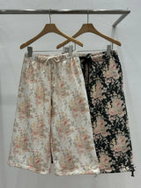  floral sweat crop pants
