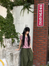 イルミ ナイロンビゾスナップワイドパンツ