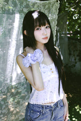 PASTEL FLOWER LACE SLEEVELESS (2COLOR)