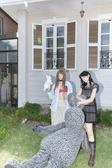 ベイビードールドレス IN BLACK CHECK