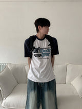 アーロンエブリーラグランショートスリーブTシャツ