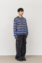Sage Button Collar Knit