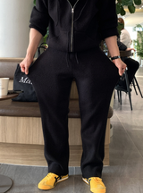 [Set-up]Risquare Two-Way Oversized Fit Hooded Zip-Up Knitwear 