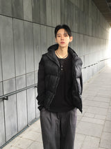 Tailed Padded Hooded Vest 3C