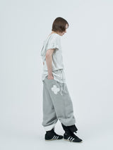 lace folding sweatpants / gray