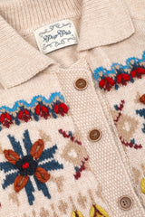 グリッドジャカードカーディガン [Beige]