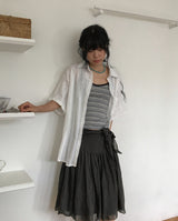 Maruo Chiffon Ruffle Strap Midi Skirt