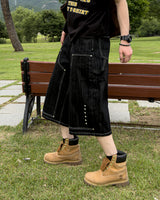 Beto Studded Bermuda Denim Pants