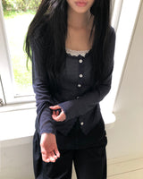 ポコロ レース カーディガン