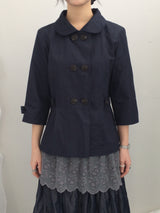 Semi-A-Line Double Button Jacket