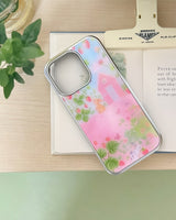【MADE】Pink Berry Garden Silver Bumper Case