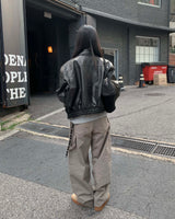 Humming leather jacket