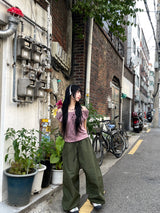 イルミ ナイロンビゾスナップワイドパンツ