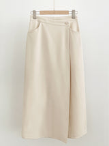 Chad Button Wrap Long Skirt