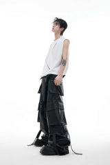 Mesh Cutout Sleeveless Vest