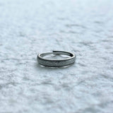 Beaded Edge Open Ring