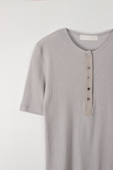 Jersey botton round (Beige)