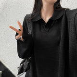 ニフティブックルオーバーサイズフィットパンチングカラーニット