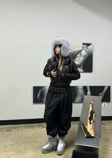Soft Black Fur Earflap Hat