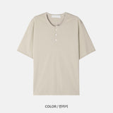 LMN Summer Air Cool Henley Neck Short-Sleeved T-Shirt (5 colors)