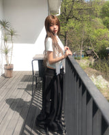 リリンUネックベーシックラウンド半袖Tシャツ